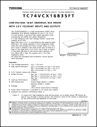 Click here to download TC74VCX16835FT Datasheet