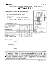 Click here to download GT50J322 Datasheet