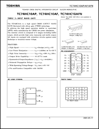 Click here to download TC74HC10 Datasheet