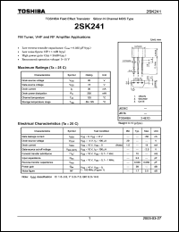 Click here to download 2SK241Y Datasheet