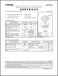 Click here to download 500YKH22 Datasheet