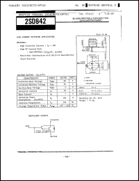 Click here to download 2SD842 Datasheet