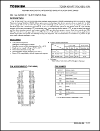 Click here to download TC554161AFT-85V Datasheet