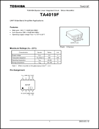 Click here to download TA4019F Datasheet