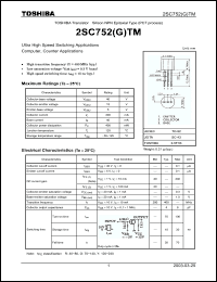 Click here to download 2SC752GTM Datasheet