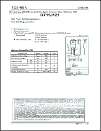 Click here to download GT15J121 Datasheet