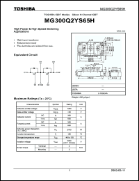 Click here to download MG300Q2YS65H Datasheet