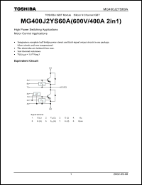 Click here to download MG400J2YS60A Datasheet