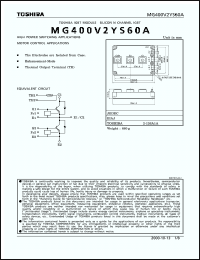 Click here to download MG400V2YS60 Datasheet