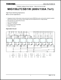 Click here to download MIG150J7CSB1 Datasheet