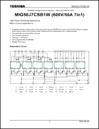 Click here to download MIG50J7CSB1 Datasheet