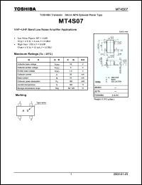 Click here to download MT4S07 Datasheet