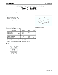 Click here to download TA4012AFE Datasheet