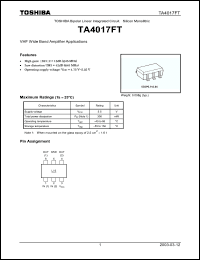 Click here to download TA4017FT Datasheet