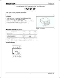 Click here to download TA4018F Datasheet