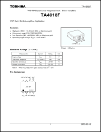 Click here to download TA4018 Datasheet