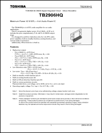 Click here to download TB2906HQ Datasheet