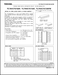 Click here to download TC74HCT573AFW Datasheet