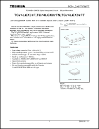 Click here to download TC74LCX07 Datasheet