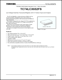 Click here to download TC74LCX652FS Datasheet