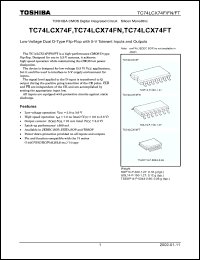 Click here to download TC74LCX74 Datasheet