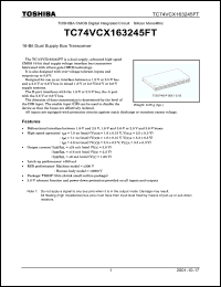 Click here to download TC74VCX163245FT Datasheet