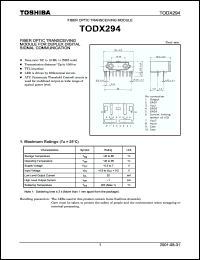 Click here to download TODX294 Datasheet