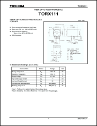 Click here to download TORX111 Datasheet