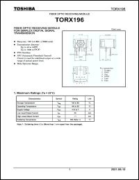 Click here to download TORX196 Datasheet