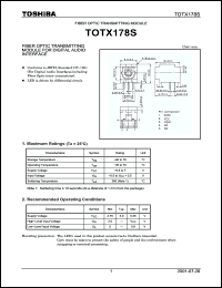 Click here to download TOTX178 Datasheet