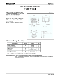 Click here to download TOTX194 Datasheet