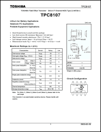 Click here to download TPC8107 Datasheet