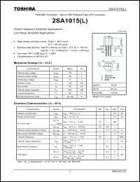 Click here to download A1015 Datasheet