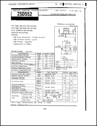 Click here to download 2SD552 Datasheet