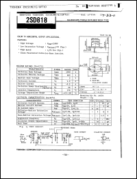 Click here to download 2SD818 Datasheet