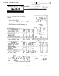 Click here to download 2SD820 Datasheet