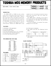 Click here to download TMM2114AP15 Datasheet