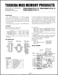 Click here to download TMM41464AT15 Datasheet