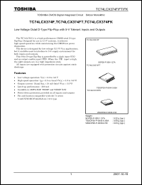 Click here to download TC74LCX374FK Datasheet