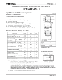 Click here to download TPCA8040-H Datasheet