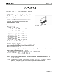 Click here to download TB2902HQ Datasheet