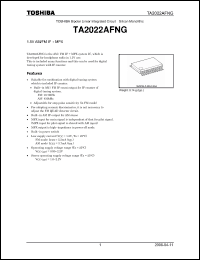 Click here to download TA2022AFNG Datasheet