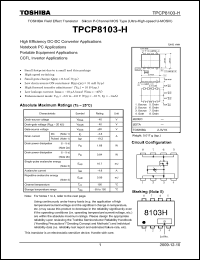 Click here to download TPCP8103-H Datasheet