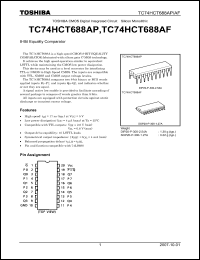 Click here to download TC74HCT688AP_07 Datasheet