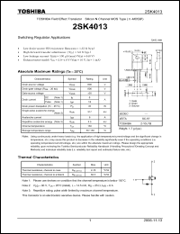 Click here to download 2SK4013 Datasheet