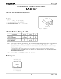 Click here to download TA4023F Datasheet