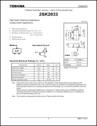 Click here to download 2SK2033_07 Datasheet