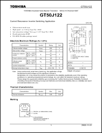 Click here to download GT50J122 Datasheet