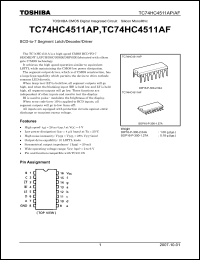 Click here to download TC74HC4511AP_07 Datasheet