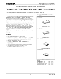 Click here to download TC74LCX138FK Datasheet